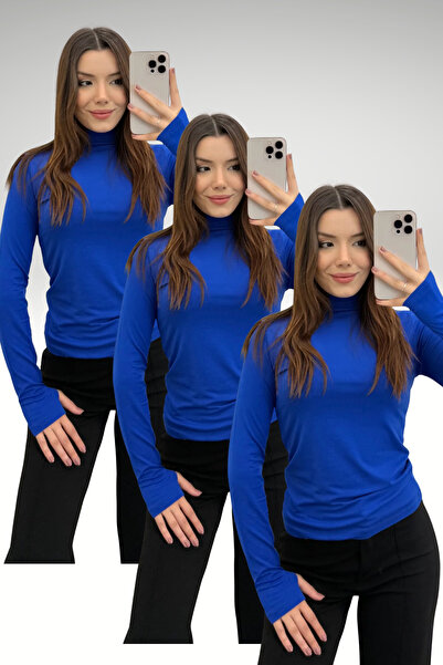 Bipantolon بدلة نسائية من ساكس باللون الأزرق مكونة من 3 قطع مع تفاصيل عند الأ...