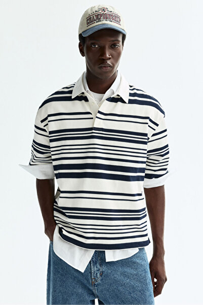 H&M Pamuklu Rugby Tişörtü Loose Fit