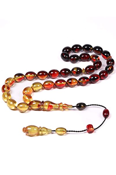 TESBİHKENTİ Mărgele de rugăciune din chihlimbar cu tranziție de culoare, real...