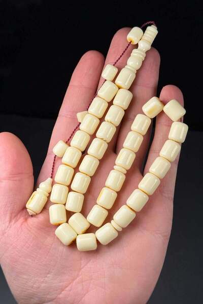 TESBİHKENTİ Master Work Old Chinese Game Stone Mahjong Prayer Beads