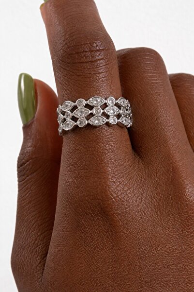 TAKIŞTIR Silver Color Stone Ring
