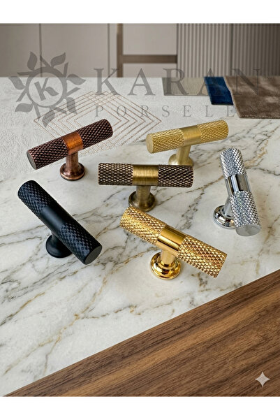 Karan Porselen Lüks Düğme T kulp Dolap Çekmece Mobilya Mutfak Kulbu