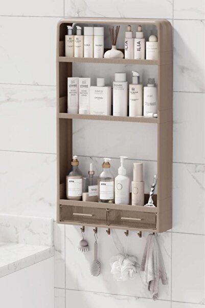 Trend Maison Multi-Purpose Adhesive Wall Shelf Organizer, Bathroom Cabinet Sh...