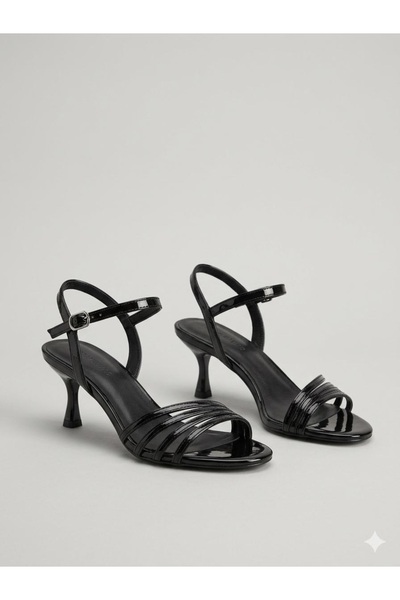 DORA Pantofi de damă Keiray cu toc subțire și curea subțire - negru - piele l...