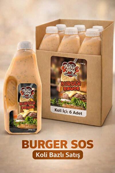 chef's new joy professional Burger Sos 2140 G x 6 Adet - 1 Koli (Koli Bazlı A...