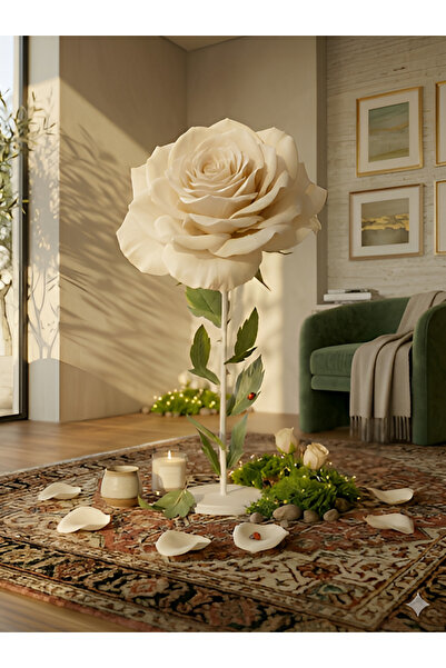 El Emeği Krem tek li dev gul