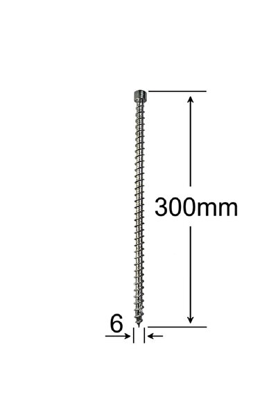 Domax Wood Screw Cylindrical Head 6x300 mm Torx T30 ETA 19/0474 for structura...
