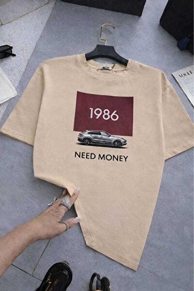 E-ROMA 1986 Need Money Tee Shirt Oversize Unisex Tee Shirt