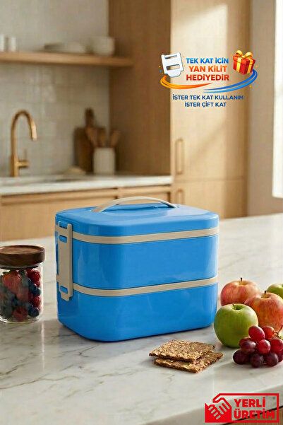 GUGGA Tier - 2 Katlı Çelik Hazneli Sızdırmaz Kapaklı Lunchbox 1000 ml