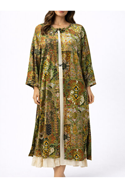 Yena Tekstil Relaxed Fit Cotton Patterned Kimono