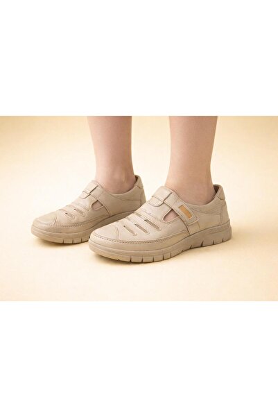 TRENDYSHOSE 1261 Full Anatomic Leather Summer Guaranteed Women's Shoes