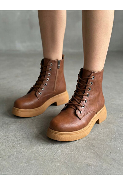 I Love Shoes Γυναικείες μπότες Voltera Καφέ Ματ Δερμάτινες