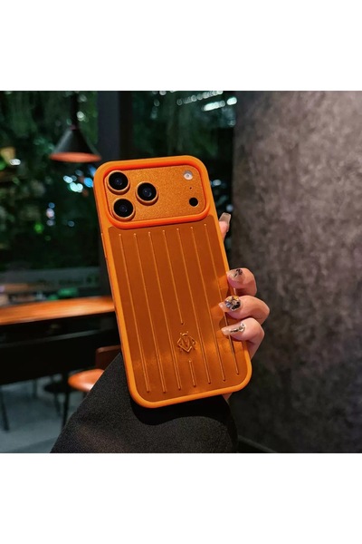 HYPERSOFT iPhone 17 (6.3 Inch) Compatible Striped Suitcase Patterned Aluminum...