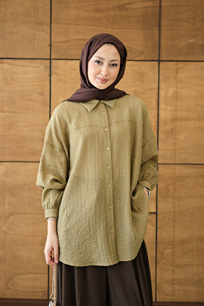 LOCCO Women's Self-Patterned Waist Tie in Fat Green