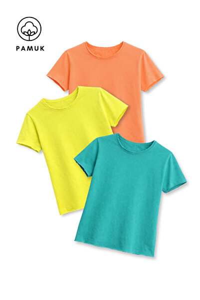 difa kids Girls and Boys 3-Piece Set Casual Summer Short Sleeve T-Shirt with ...