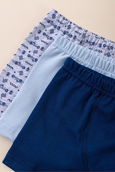 BAYKAR Erkek Çocuk Pamuklu Baskılı Rahat Kesim Likralı Boxer 3'lü Paket 3562 ...