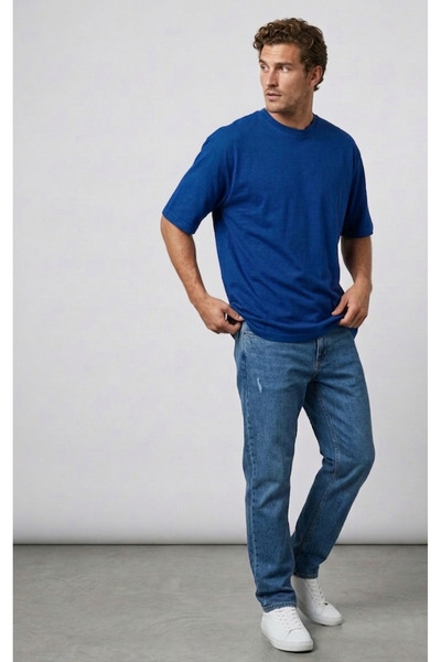 FİTGO Tricou pentru bărbați bleumarin