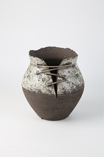 Vitale مزهرية سيراميك مكعبة الشكل 24*23.5*25 سم