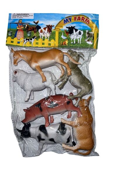 JPT My Farm Set de figurine din plastic cu animale de fermă, 6 bucăți
