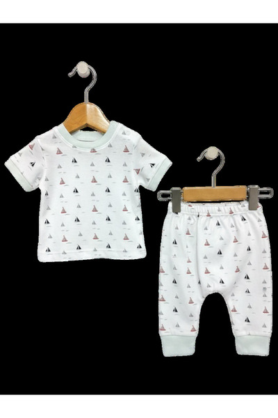 The-kid.co Sailing-Themed 2-Piece Baby Set – Blue