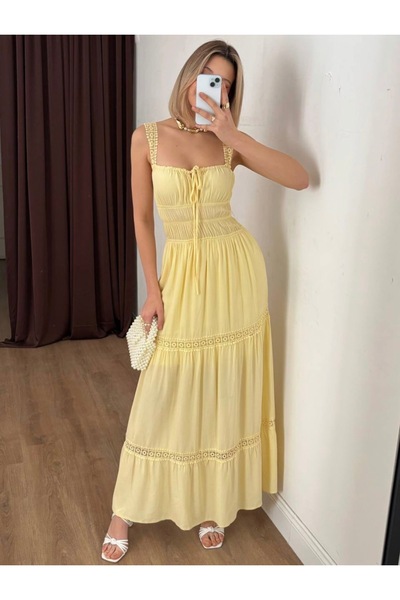 TOFAN TRİKO Linna Dress with Lace Details