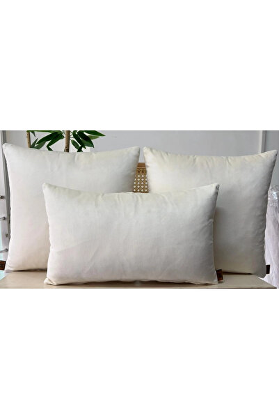 Elanora Home غطاء وسادة مزخرف، قماش مخمل عالي الجودة، طقم من 3 قطع