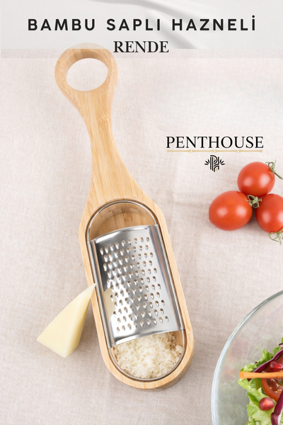 Penthouse Bamboo Handle Bowl Grater - Cheese Lemon Ginger Garlic Grater Hand ...