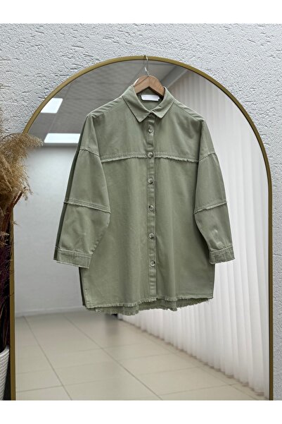 MİHRA STORE Cămașă Sumru Robası cu mâneci cu ciucuri - KT5595 Mint