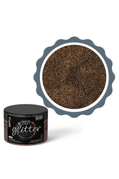 Magic Efect Fulgi colorati cu sclipici pentru vopsele si efecte, interior, glitter, maro G7 150 g