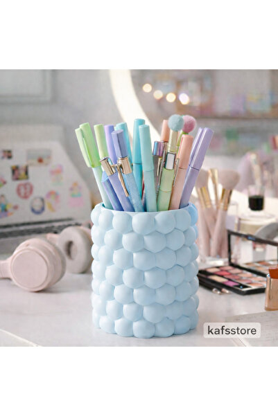 Kafs Store Bubble Makeup Brush Holder and Pen Holder - Aesthetic Desktop Orga...