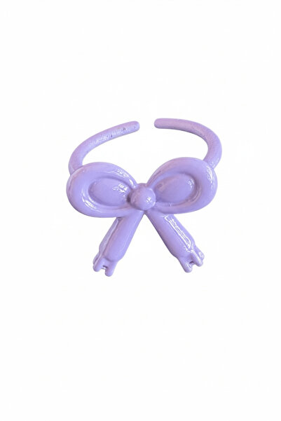 TAKIŞTIR Purple Color Ribbon Figured Adjustable Ring