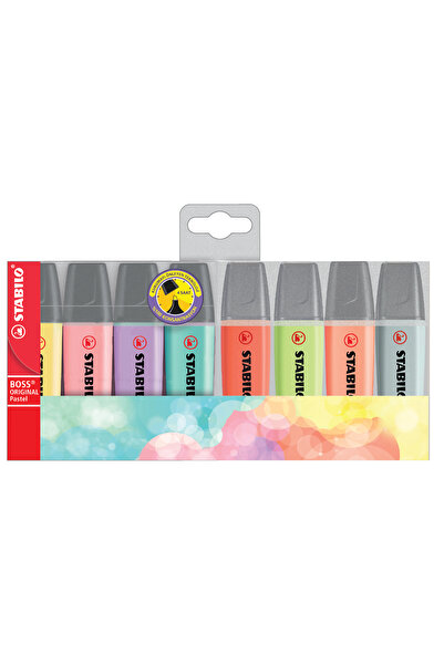 Stabilo Fosforlu Kalem Boss Pastel 8'Li Paket