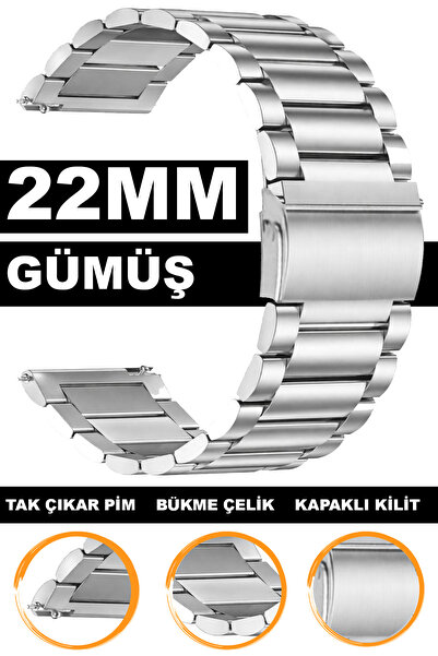 COBRA Mi Watch S1-S2 Round Case Compatible 22mm Metal Watch Band M17Pd2-22Mm