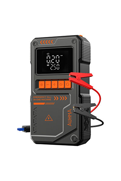 auhma A8822 4-in-1 Akıllı Akü Takviye Cihazı ve Hava Pompası - 10000mAh Powerbank & SOS Fener