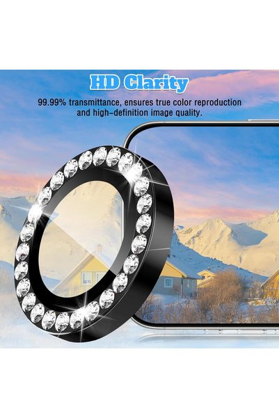 CaseHub iPhone 11 & 12 12 Mini Stoned Camera Lens Protector 9H Hardness Scratch Resistant Tempered Glass