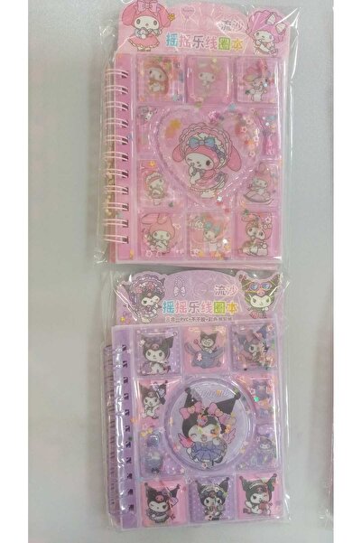 BADEAVM Çocuklar İçin Sulu Sticker Defteri-Mini Not Defteri-Kuromi Kavaii Sticker Defteri 11X9cm 2 ADET