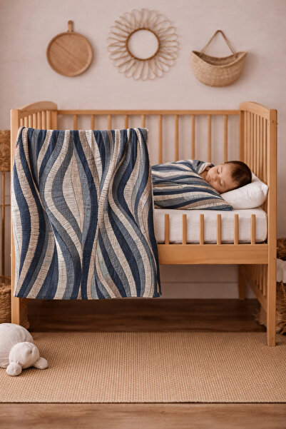 Müslin bebek örtüsü seti 120x120 ve 70x70 2’li %100 pamuk
