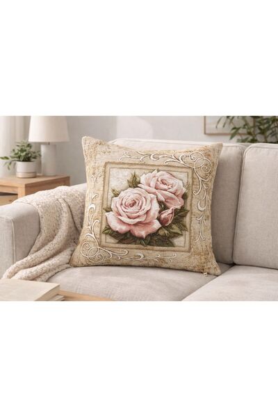 Yeshome Collection Carla Loren-12 Çift Yön Desen Goblen Dekoratif Yastık Kılı...