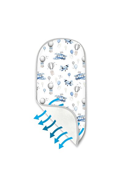 MimiNu Anti-sweat pram insert, MimiNu, 3D mesh, Blue Plane