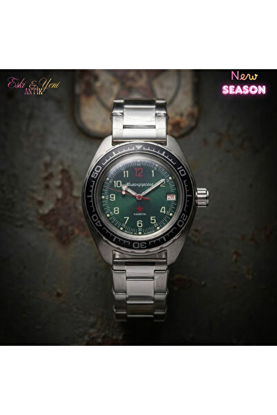 ESKİ YENİ ANTİK Vostok Komandirskie Emerald Green Dial New Season - 31 Kamenh...
