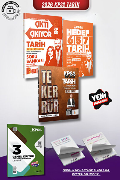 Benim Hocam Yayınları 2026 KPSS TEKERRÜR - ÇIKTI ÇIKIYOR - HEDEF 657 Tarih De...