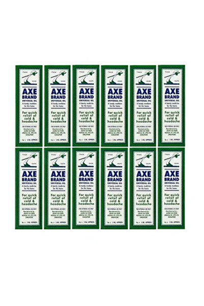 Axe Brand عبوة تحتوي على 12 زيت علاجي عالمي لتخفيف سريع من البرد والصداع 3 مل