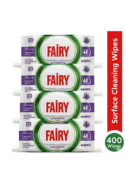 Fairy Șervețele pentru curățarea suprafețelor, Lavandă, Pachet de 4 (Total 40...