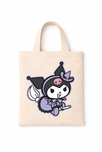 FANA حقيبة كتب صغيرة من القماش مطبوعة بشعار ملون