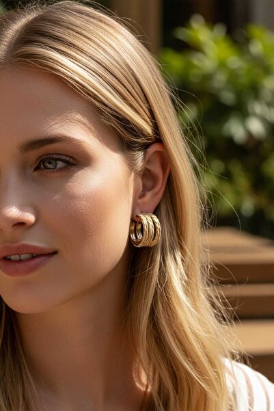 Aware Time أقراط دائرية ملونة من الخوص