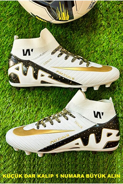 Walked Erkek Çocuk Dişli Çivili Krampon Çorap Bilek Boğazlı Krampon Halı Saha...