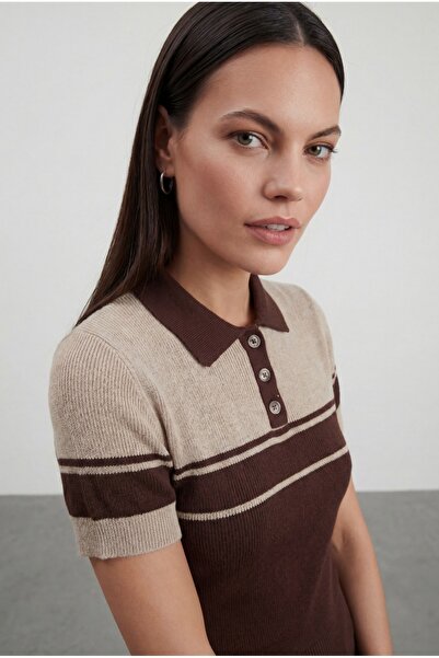 KENZA'A TRİKO Bluză Polo Taka Color Block