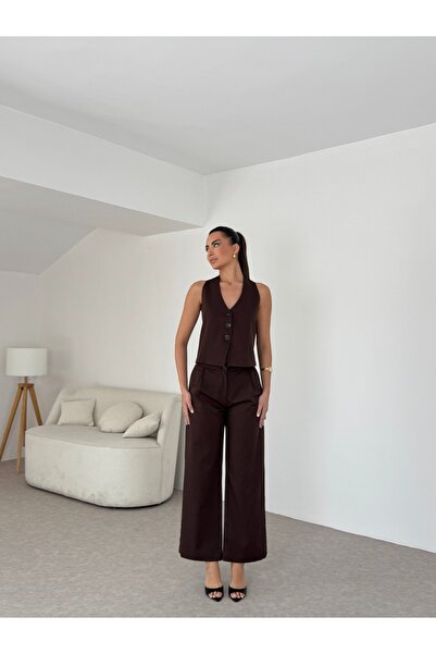 Nesil Set vestă pentru femei cu guler halter