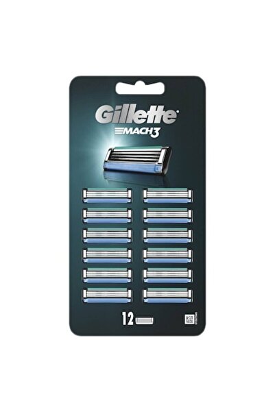 Gillette Set capete de ras MACH3, capete de înlocuire, 12 bucăți
