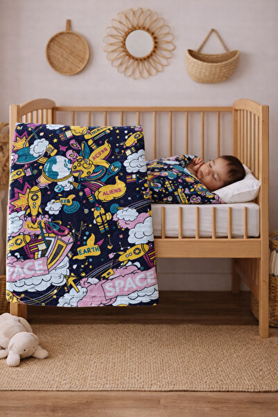 Müslin bebek örtüsü seti 120x120 ve 70x70 ikili %100 pamuk